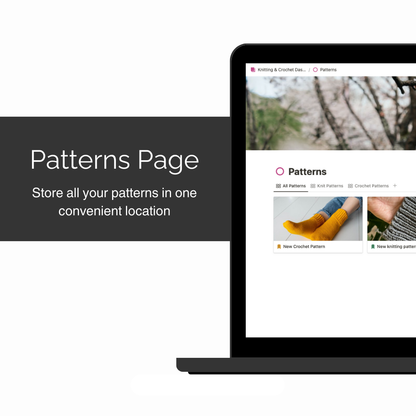Notion Knitting and Crochet Dashboard