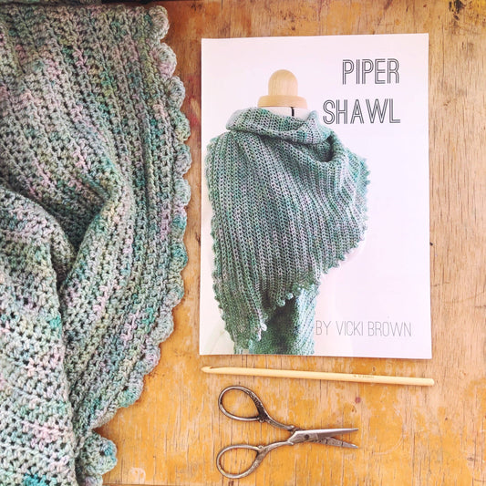 Piper Shawl – Crochet Shawl Printed Pattern (A5 Booklet)