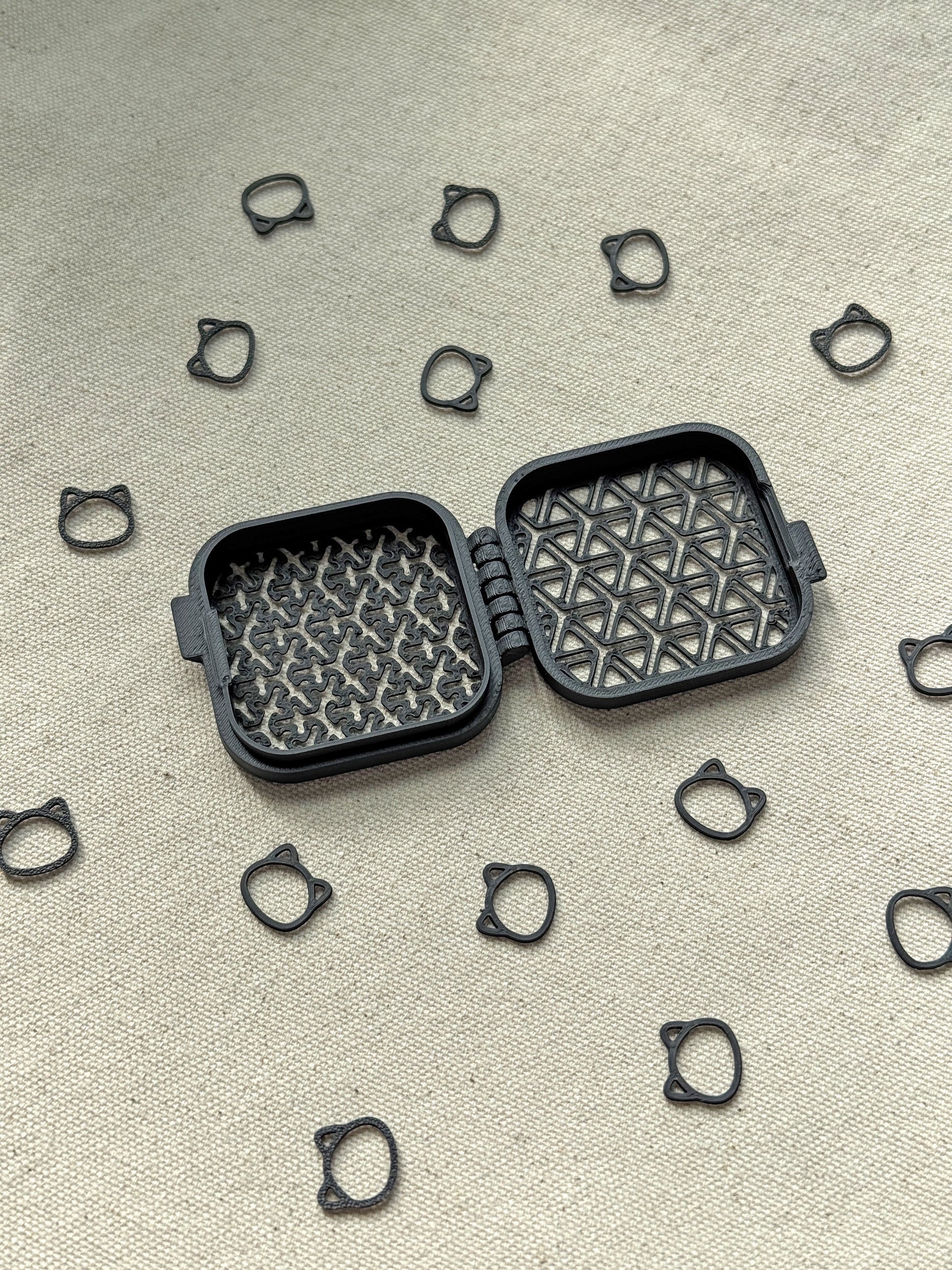 Cat Stitch Markers – 20 pcs with Box Black