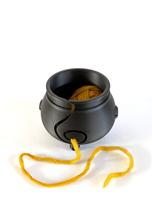 Cauldron Yarn Bowl – Halloween Crochet and Knitting Accessory | Unique Yarn Organizer and Crochet Basket | Gift for Knitters & Crocheters