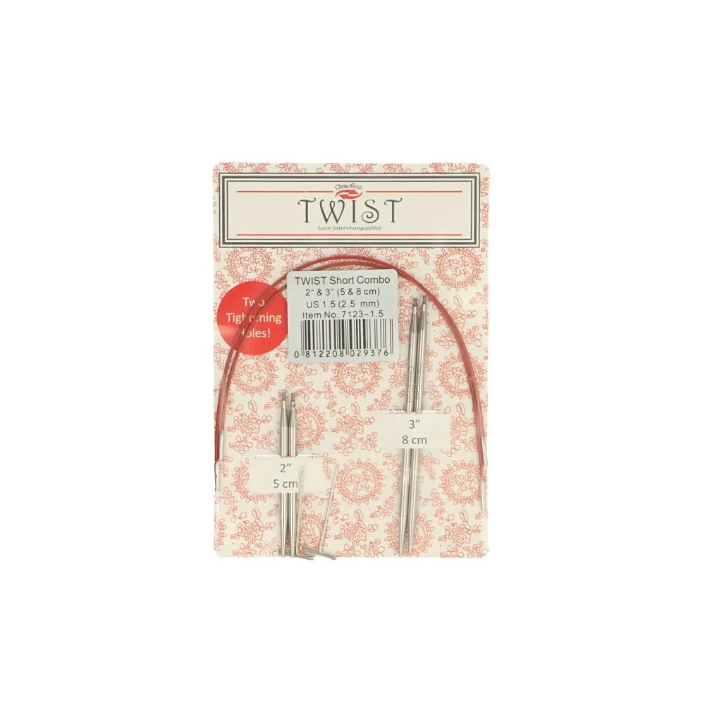 ChiaoGoo TWIST Lace Short Combo Pack 2 in (5 cm) + 3 in (8 cm)
