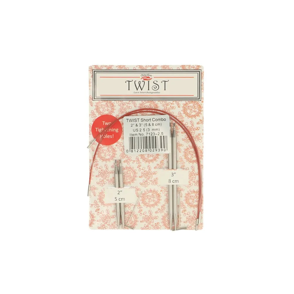 ChiaoGoo TWIST Lace Short Combo Pack 2 in (5 cm) + 3 in (8 cm)