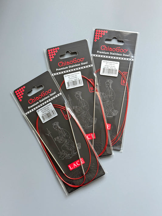 ChiaoGoo 40-inch Red Lace Circular Needles