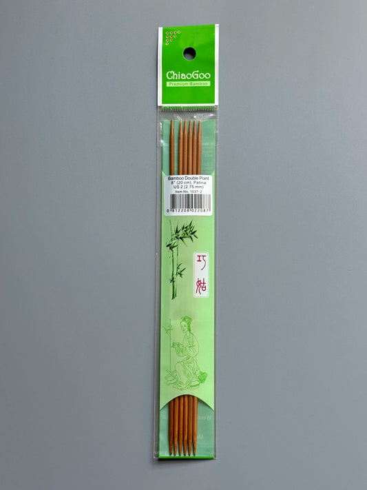 ChiaoGoo Bamboo 8-inch DPNs