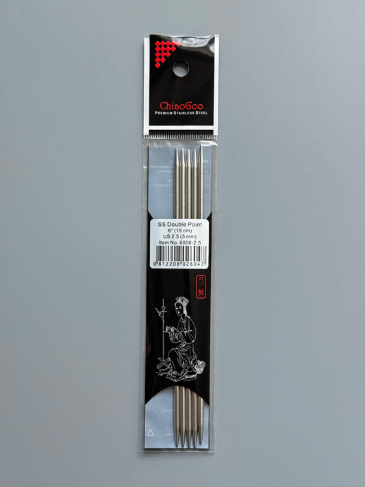 ChiaoGoo Stainless Steel 6-inch DPNs