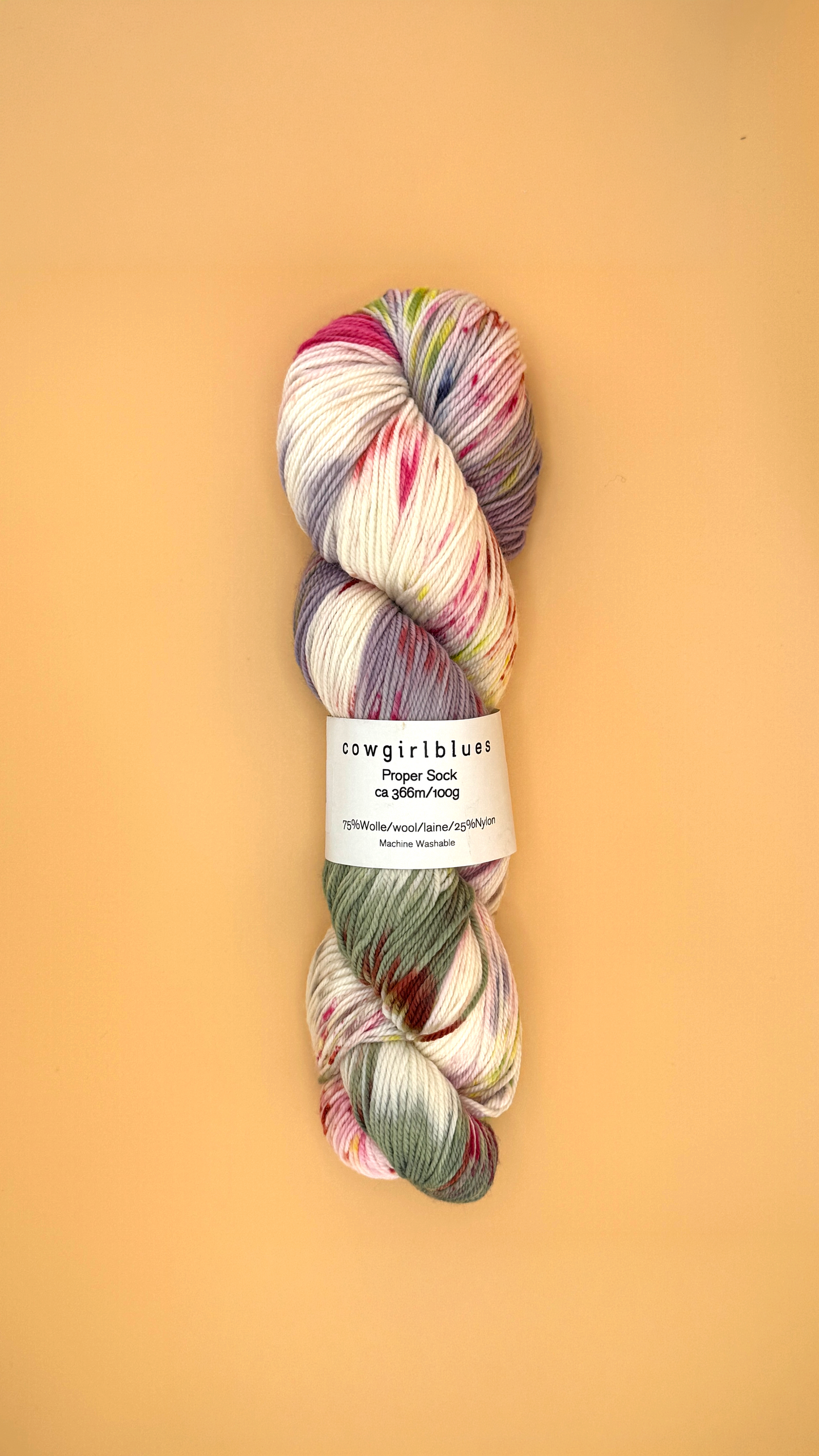 Cowgirl Blues Proper Sock. Gradient Hand Dyed. ColourPopCrafts