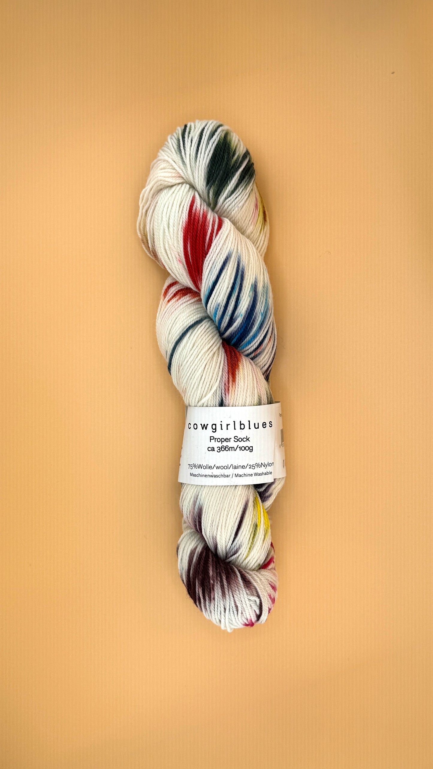 Cowgirl Blues Proper Sock. Gradient Hand Dyed. ColourPopCrafts