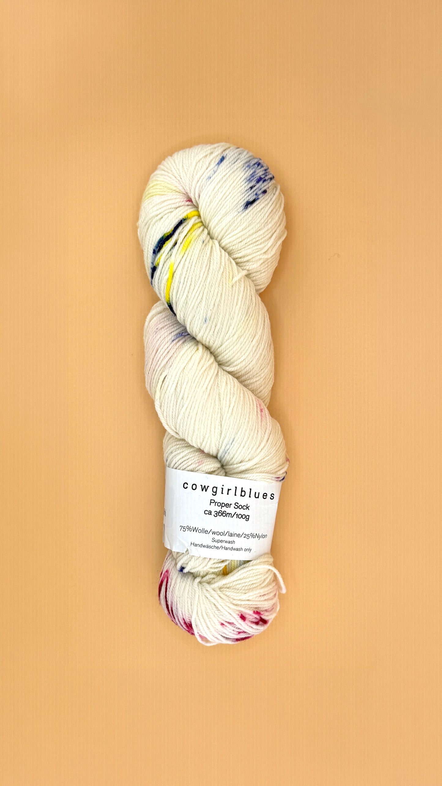 Cowgirl Blues Proper Sock. Gradient Hand Dyed. ColourPopCrafts