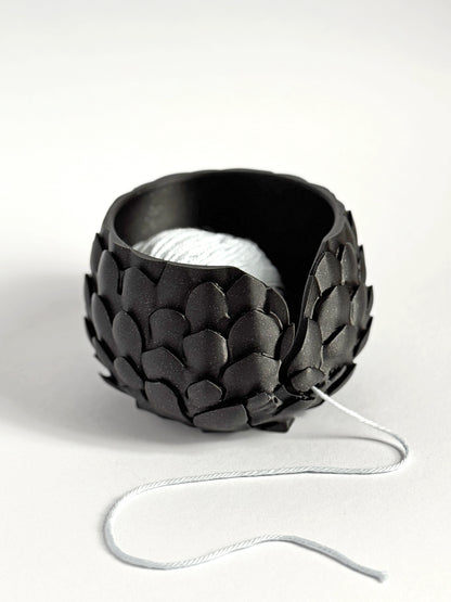 Dragon Scale Yarn Bowl ColorPopCrafts black