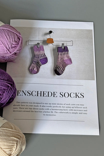Enschede Socks. Printed Knitting Pattern (A5 Booklet)