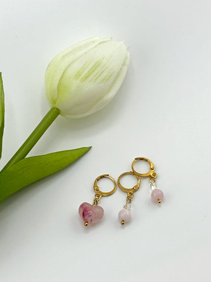 Handmade Pink Heart Stitch Marker Set