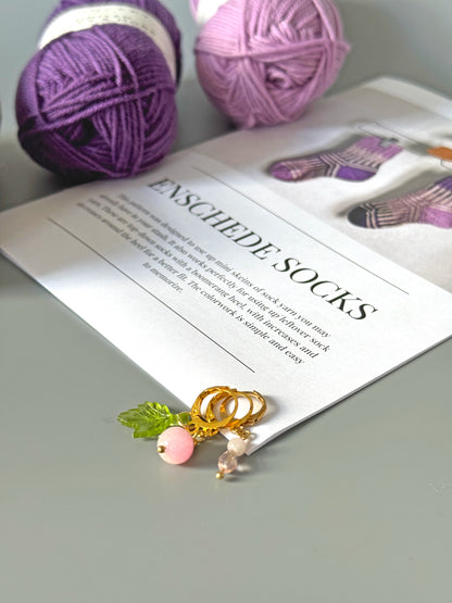 Enschede Socks Kit. Yarn, Pattern & Stitch Markers