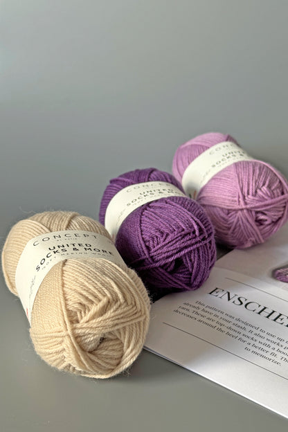 Enschede Socks Kit. Yarn, Pattern & Stitch Markers