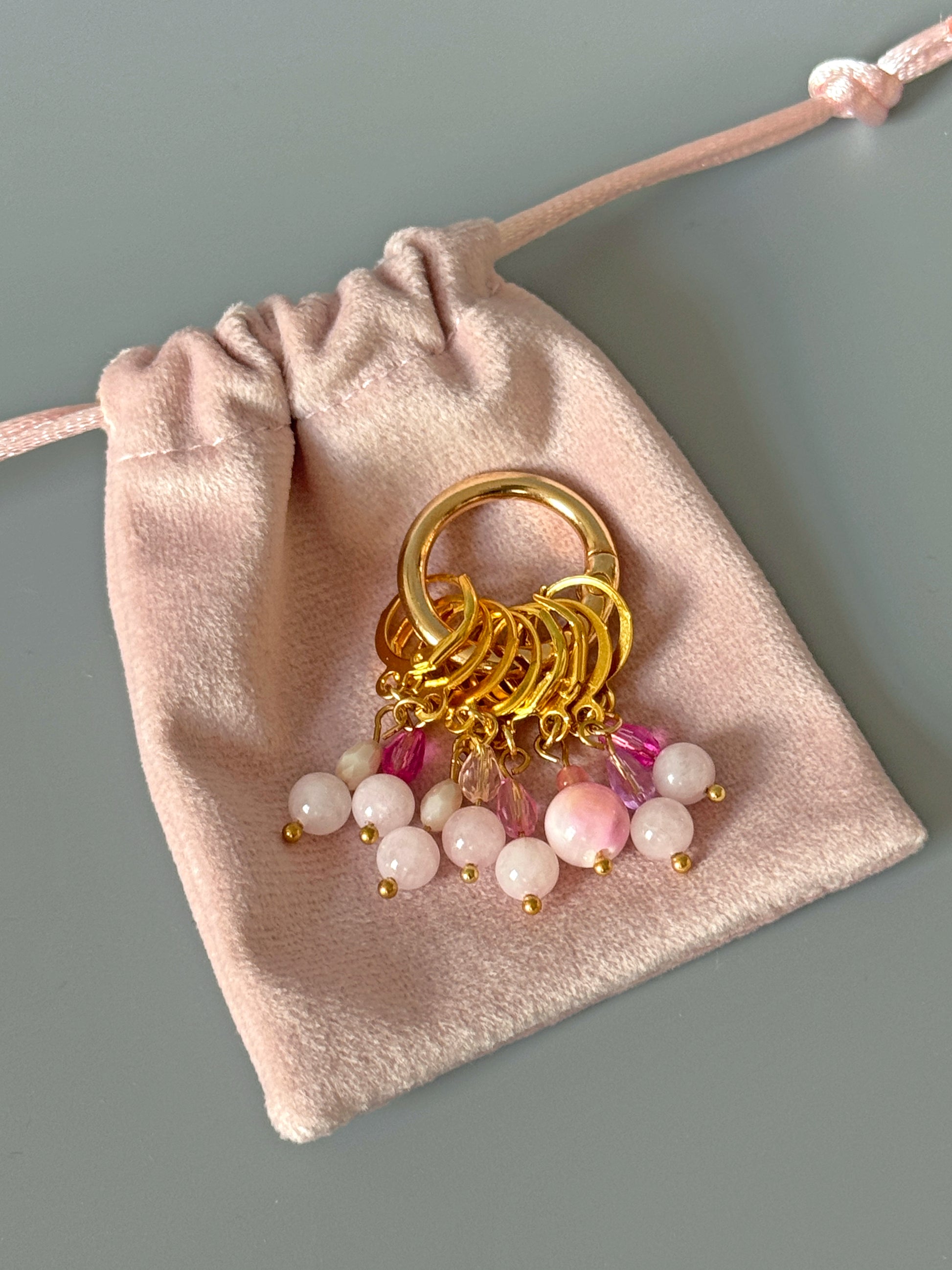 Soft Pink Stitch Markers Set | ColourPoprafts