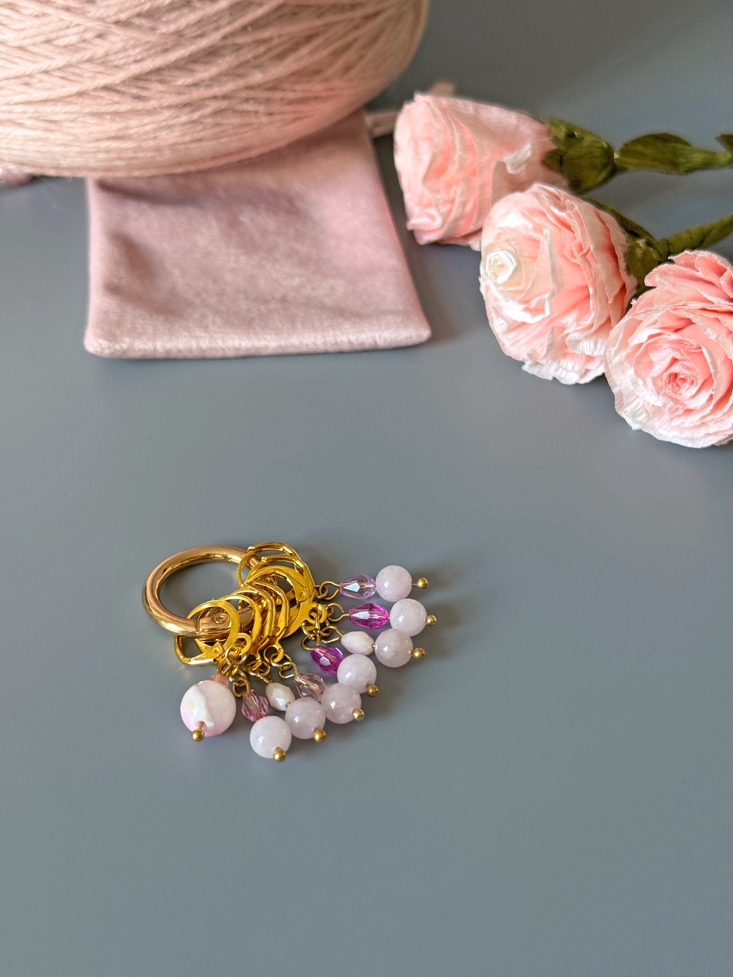 Soft Pink Stitch Markers Set | ColourPoprafts